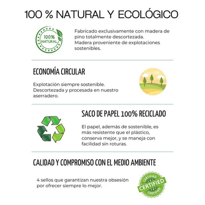 Naturpellet - 6 Palets de Pellets Certificados ENplus A1 (462 sacos de 15 kg)