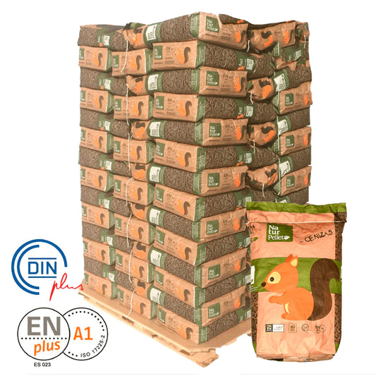 Naturpellets - 9 Palets de 693 sacos de 15 kg (10.395 kg total) - Certificado ENplus A1